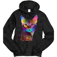 Trippy Colorful Cat Tie Dye Hoodie