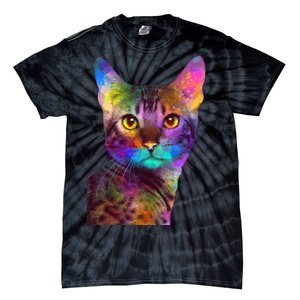 Trippy Colorful Cat Tie-Dye T-Shirt