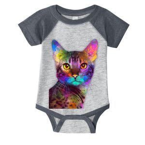 Trippy Colorful Cat Infant Baby Jersey Bodysuit