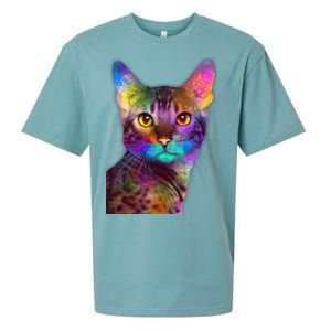 Trippy Colorful Cat Sueded Cloud Jersey T-Shirt