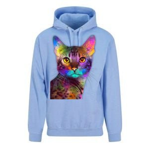 Trippy Colorful Cat Unisex Surf Hoodie