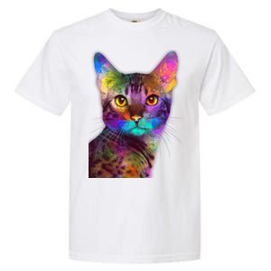 Trippy Colorful Cat Garment-Dyed Heavyweight T-Shirt