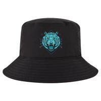Trippy Cyan Tiger Graphic Cool Comfort Performance Bucket Hat