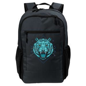 Trippy Cyan Tiger Graphic Daily Commute Backpack