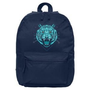 Trippy Cyan Tiger Graphic 16 in Basic Backpack