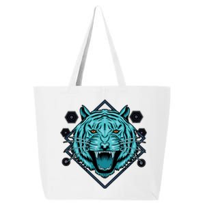 Trippy Cyan Tiger Graphic 25L Jumbo Tote