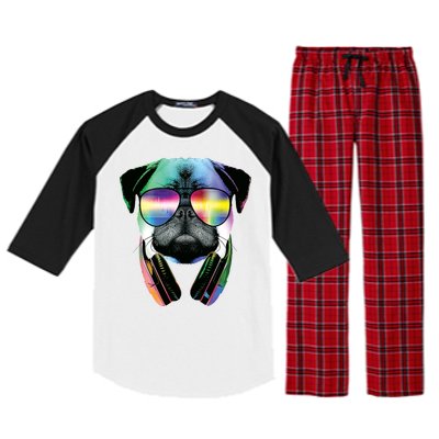 Trippy DJ Pug Raglan Sleeve Pajama Set