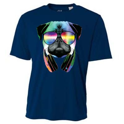 Trippy DJ Pug Cooling Performance Crew T-Shirt