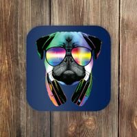 Trippy DJ Pug Coaster