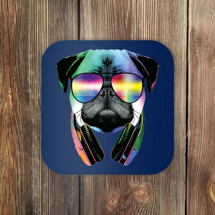 Trippy DJ Pug Coaster