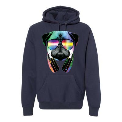 Trippy DJ Pug Premium Hoodie