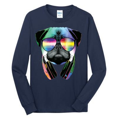 Trippy DJ Pug Tall Long Sleeve T-Shirt