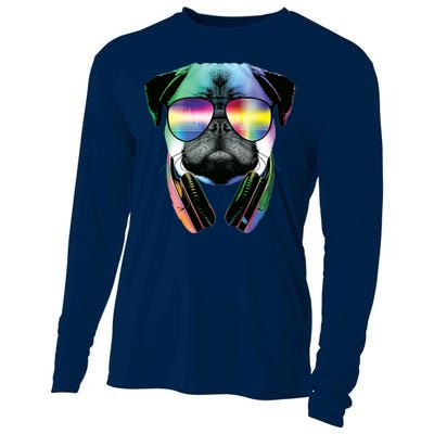 Trippy DJ Pug Cooling Performance Long Sleeve Crew