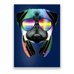 Trippy DJ Pug Poster