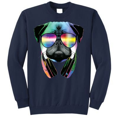 Trippy DJ Pug Tall Sweatshirt