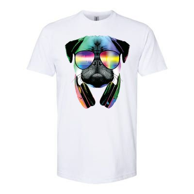 Trippy DJ Pug Softstyle® CVC T-Shirt