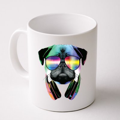 Trippy DJ Pug Coffee Mug