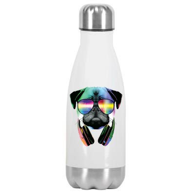 Trippy DJ Pug Stainless Steel Insulated Water Bottle