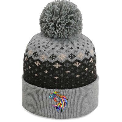 Trippy Fish Motley The Baniff Cuffed Pom Beanie