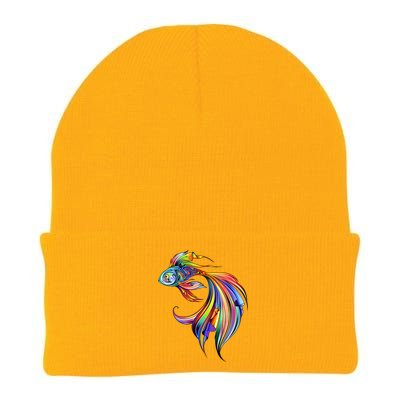 Trippy Fish Motley Knit Cap Winter Beanie