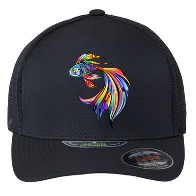 Trippy Fish Motley Flexfit Unipanel Trucker Cap