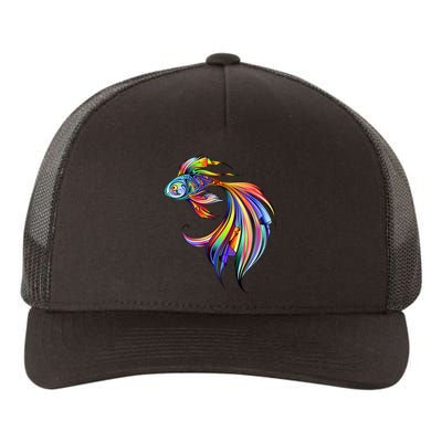 Trippy Fish Motley Yupoong Adult 5-Panel Trucker Hat