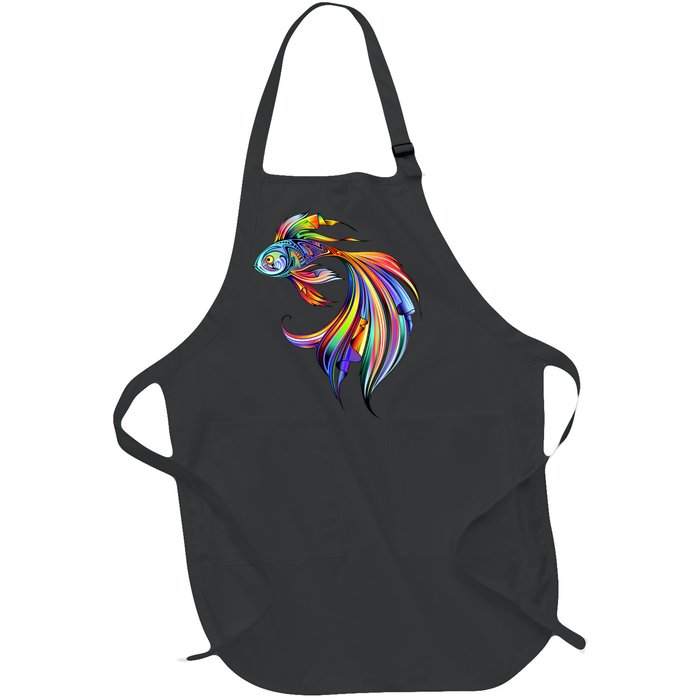 Trippy Fish Motley Full-Length Apron With Pockets