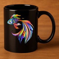 Trippy Fish Motley 11oz C Handle Ceramic Mug
