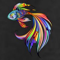 Trippy Fish Motley 11oz C Handle Ceramic Mug