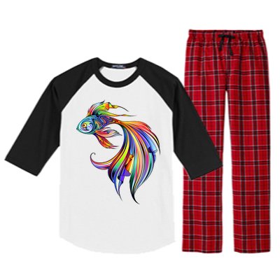 Trippy Fish Motley Raglan Sleeve Pajama Set