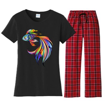 Trippy Fish Motley Women's Flannel Pajama Set