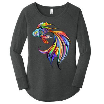 Trippy Fish Motley Women's Perfect Tri Tunic Long Sleeve Shirt