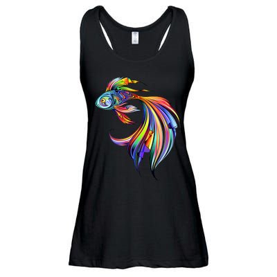 Trippy Fish Motley Ladies Essential Flowy Tank