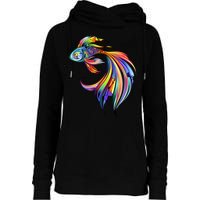 Trippy Fish Motley Womens Funnel Neck Pullover Hood