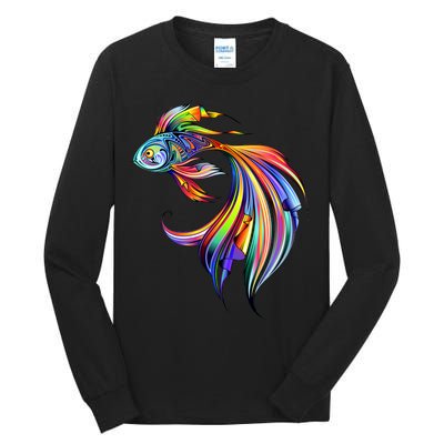 Trippy Fish Motley Tall Long Sleeve T-Shirt