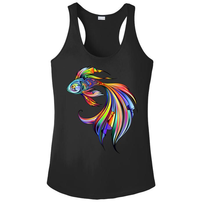 Trippy Fish Motley Ladies PosiCharge Competitor Racerback Tank