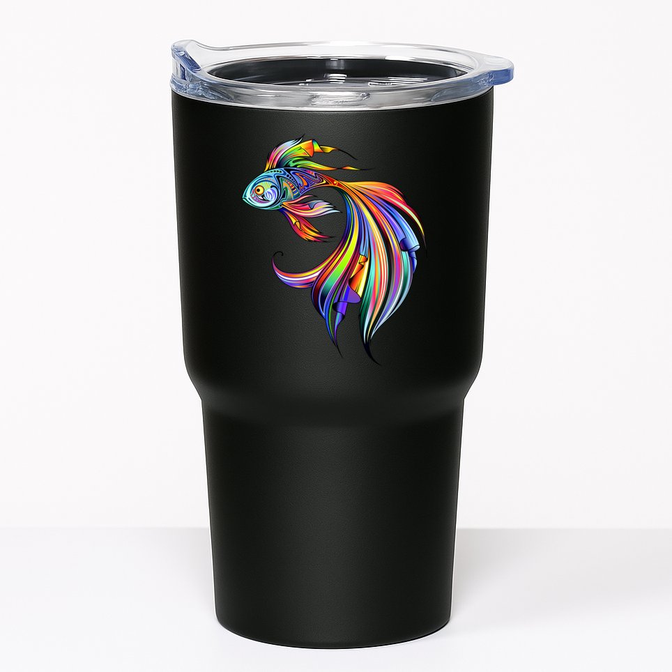 Trippy Fish Motley Tumbler