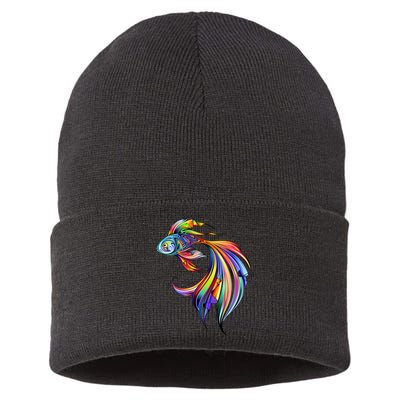 Trippy Fish Motley Sustainable Knit Beanie