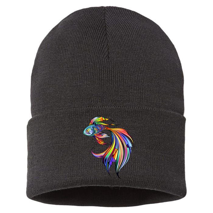 Trippy Fish Motley Sustainable Knit Beanie