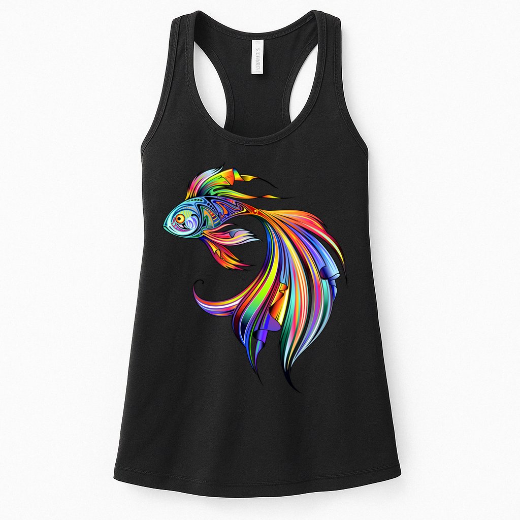 Trippy Fish Motley Womens Tank Top