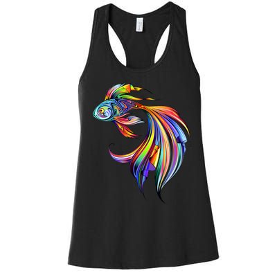 Trippy Fish Motley Women's Racerback Tank