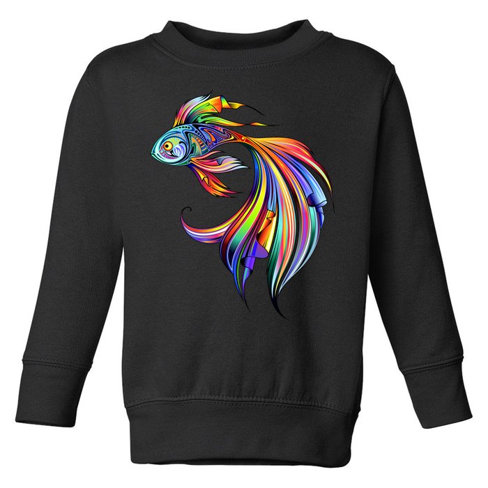 Trippy Fish Motley Toddler Sweatshirt