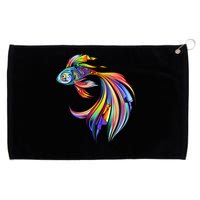 Trippy Fish Motley Grommeted Golf Towel