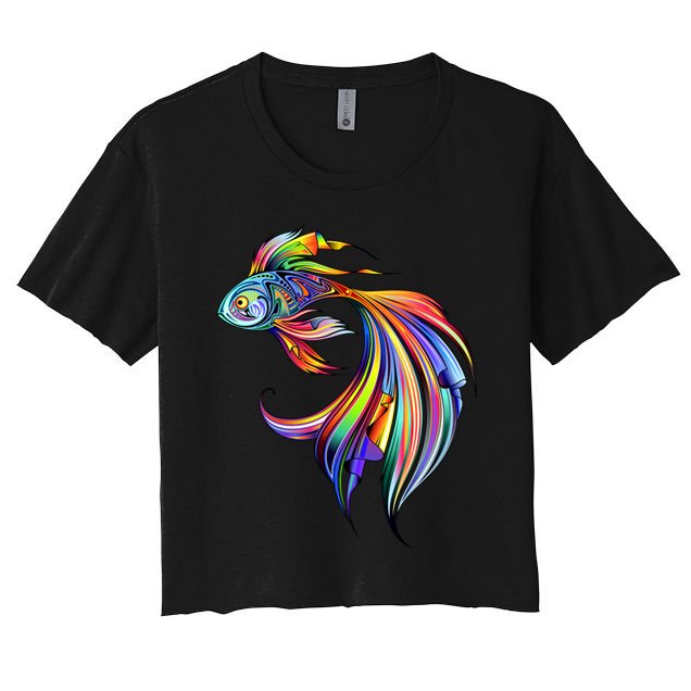 Trippy Fish Motley Crop Top