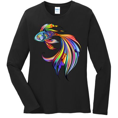 Trippy Fish Motley Ladies Long Sleeve Shirt