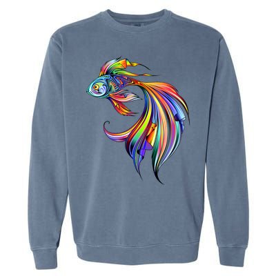 Trippy Fish Motley Garment-Dyed Sweatshirt