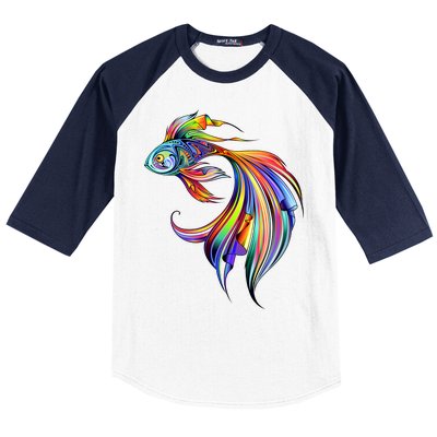 Trippy Fish Motley Baseball Sleeve Shirt