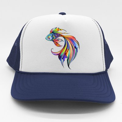 Trippy Fish Motley Trucker Hat