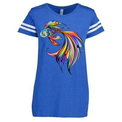 Trippy Fish Motley Enza Ladies Jersey Football T-Shirt