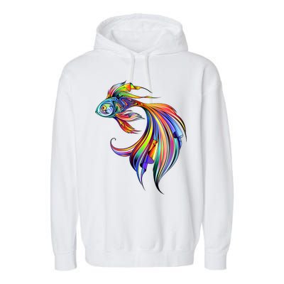 Trippy Fish Motley Garment-Dyed Fleece Hoodie